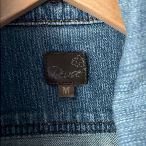 Reuse | denim | vest | embroidered | American Flag | M - Picture 8 of 11